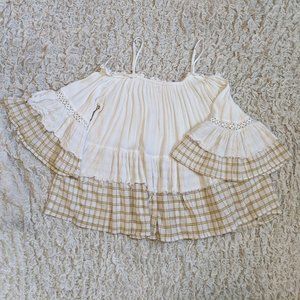 Leibl '38 Cream Bell Sleeve Top S